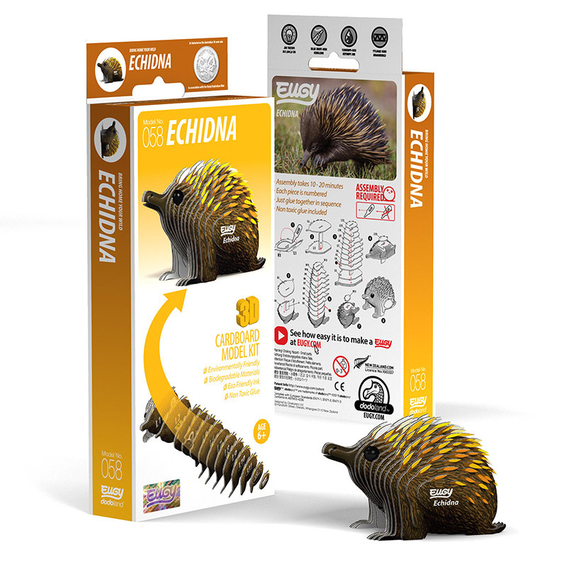 3D Cardboard Model Kit - Echidna