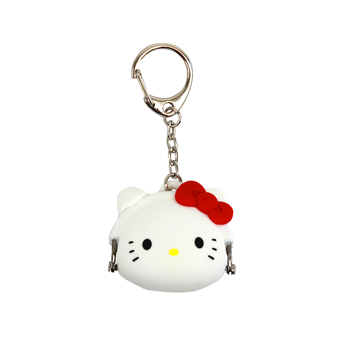 Mini Pochi Hello Kitty Pouch Keyring - White