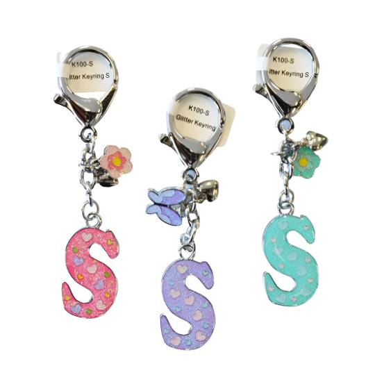 Glitter Letter Keyring