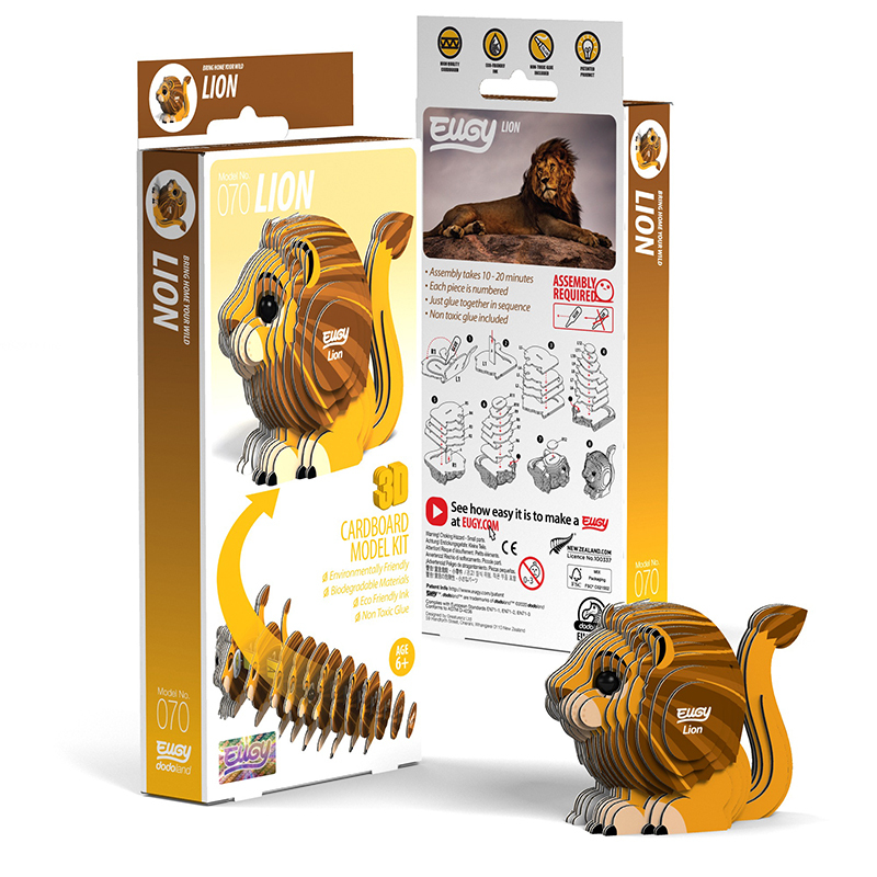 3D Cardboard Model Kit - Lion