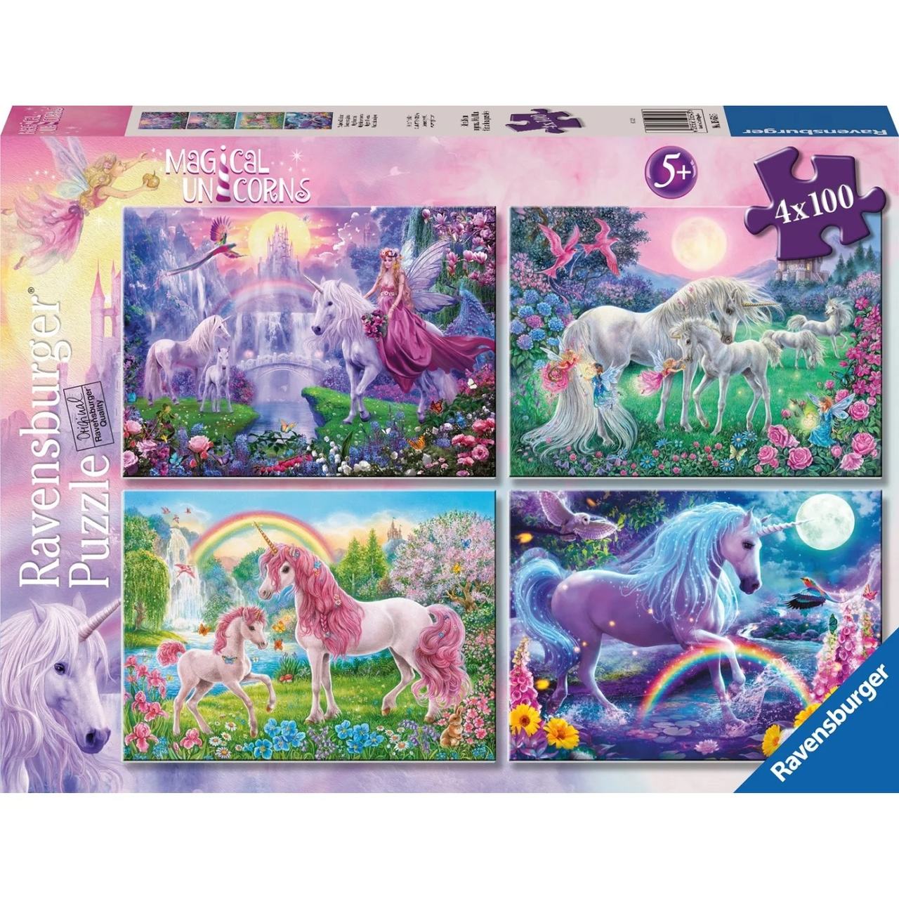 Generic Girls Bumper Pack - Magical Unicorns - 4 x 100pc