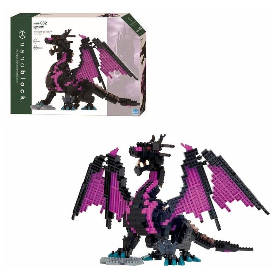 Nanoblock- Dragon Purple and Black