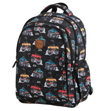 Alimasy Midsize Kids Backpack - Monster Trucks