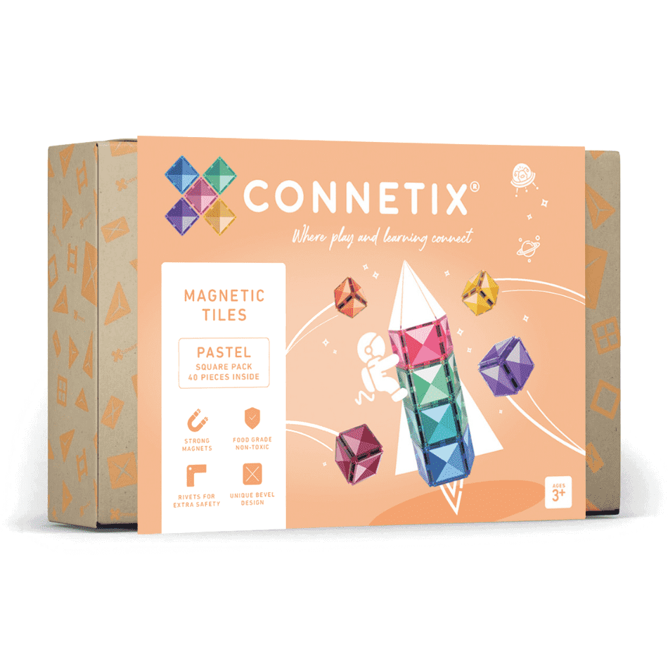 Connetix Pastel Square Pack (40 pc)