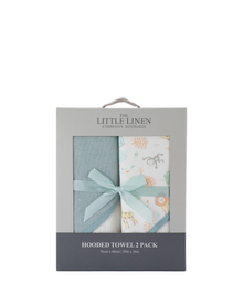 Hooded Towel 2pk - Savanna Giraffe