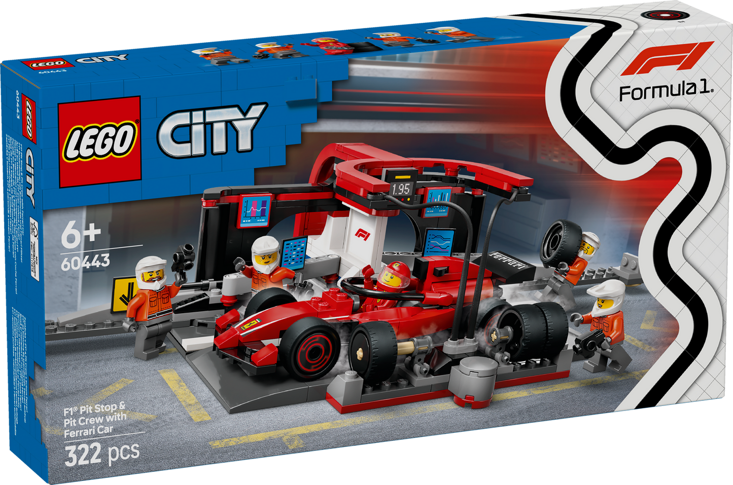 F1 Pit Stop & Pit Crew With Ferrari Car Lego 60443