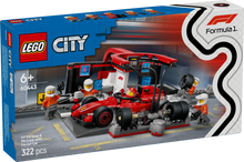 F1 Pit Stop & Pit Crew With Ferrari Car Lego 60443
