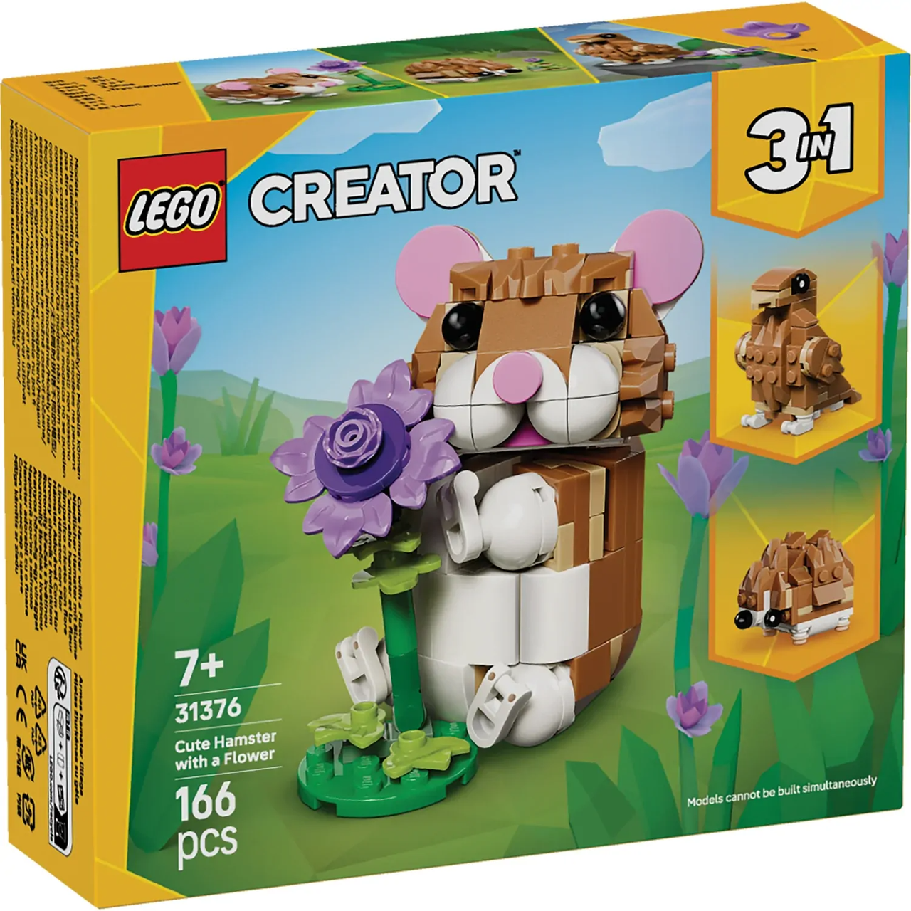 Cute Hamster with a Flower Lego 31376