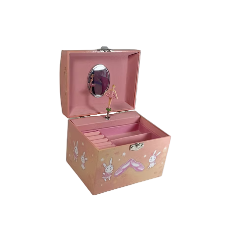 Jewellery Box with Pearl Handle - Bunnies with Ballerina - DAN57