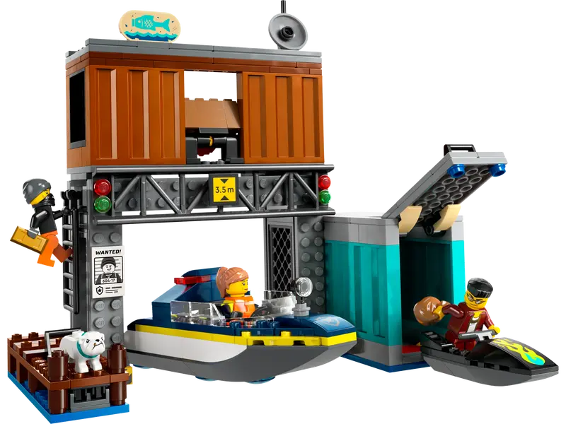 LEGO 60417 Police Speedboat and Crooks Hidehout