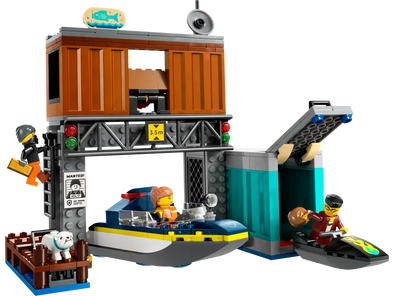 LEGO 60417 Police Speedboat and Crooks Hidehout