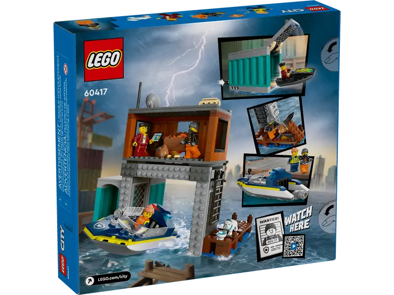 LEGO 60417 Police Speedboat and Crooks Hidehout