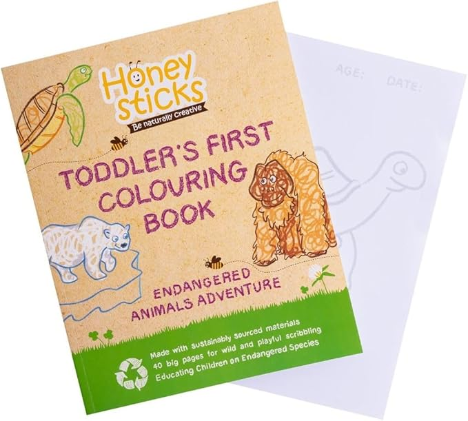 Toddler's First Colouring Book - Endangered Animals Adventure