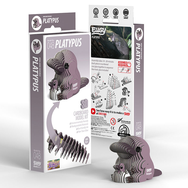 3D Cardboard Model Kit - Platypus