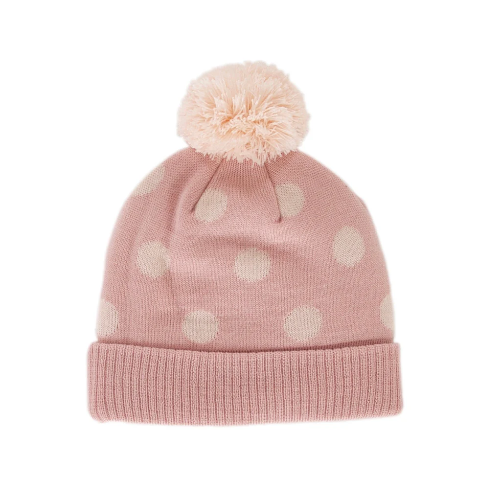 Beanie - Raindrops - Pink