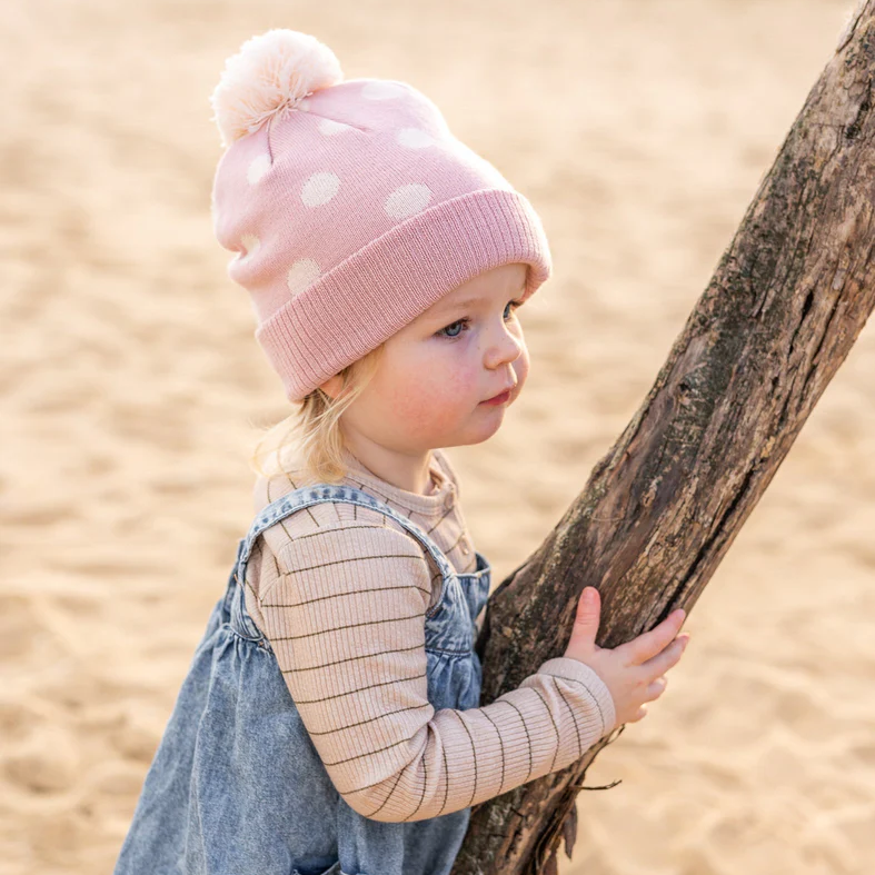 Beanie - Raindrops - Pink