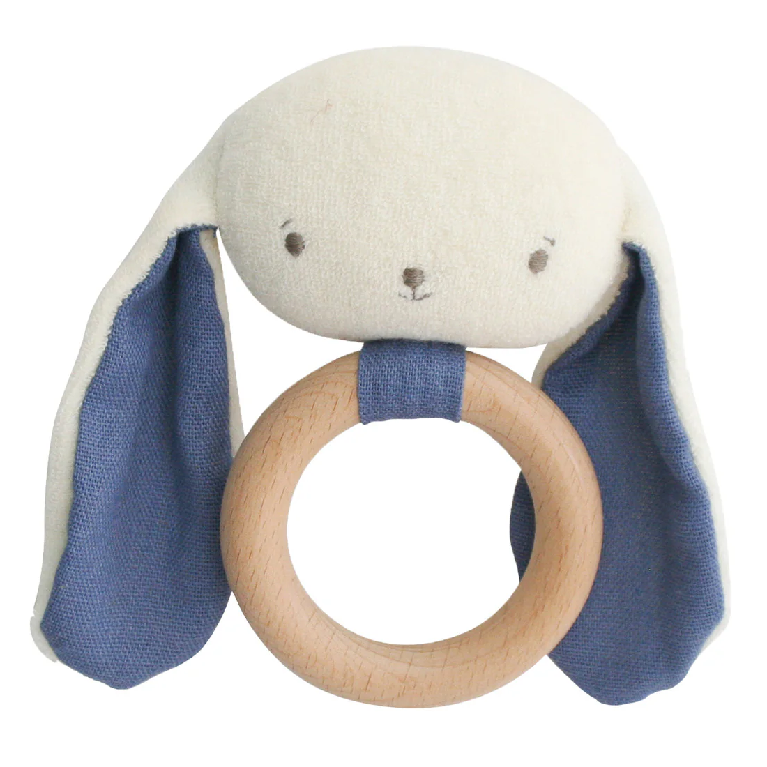 Baby Bunny Rattle Teether - Chambray