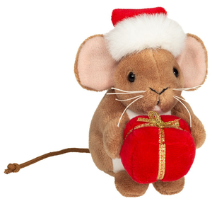 Christmas Mouse with Gift - 11cm