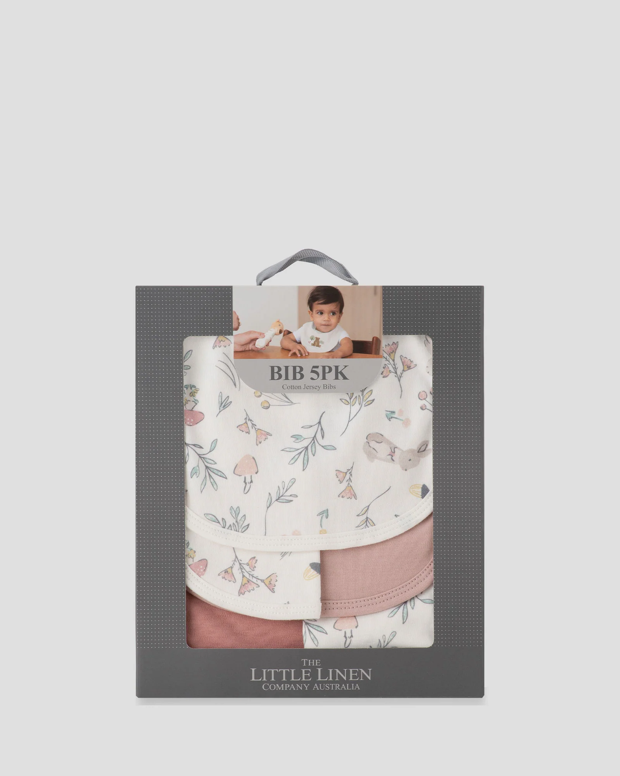 Cotton Jersey 5 Pk Bibs - Harvest Bunny