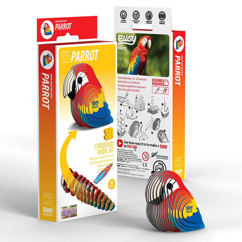 3D Cardboard Model Kit - Parrot