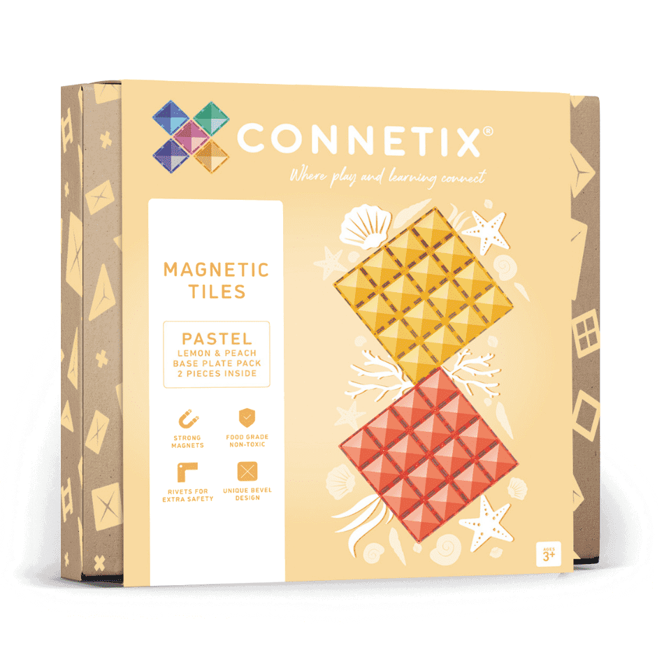 Connetix Lemon and Peach Base Plate Pack (2 pc)