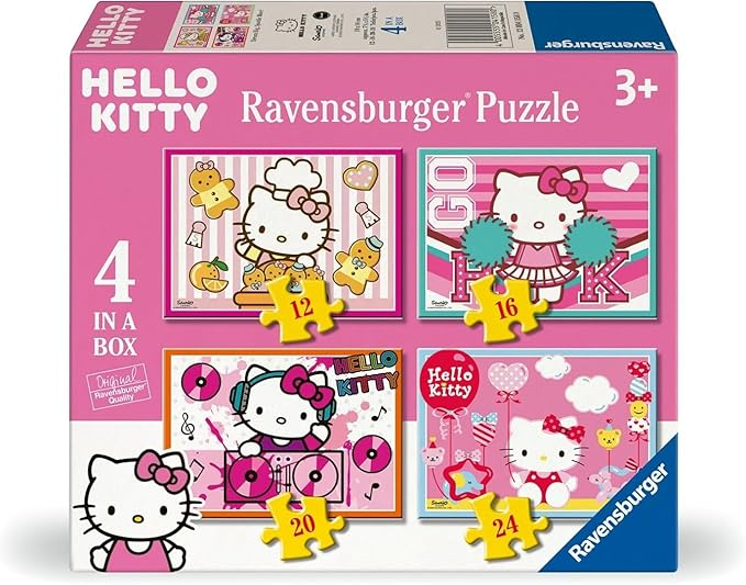 4 in a Box Puzzle - Hello Kitty