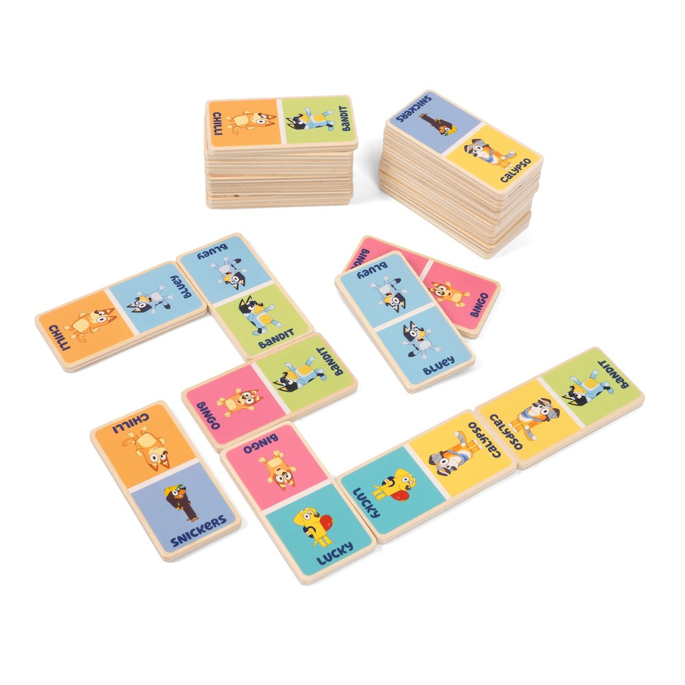 Bluey Wooden Dominoes