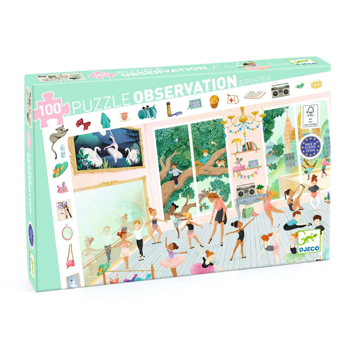 The Dance School - 100 pc Puzzle Observation & Poster