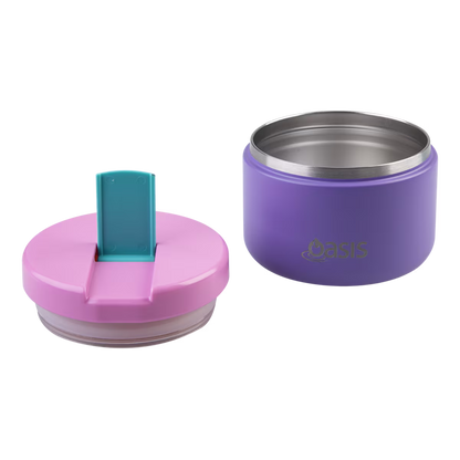 Double Wall Insulated Food Flask 300ml (Mermaid Purple)