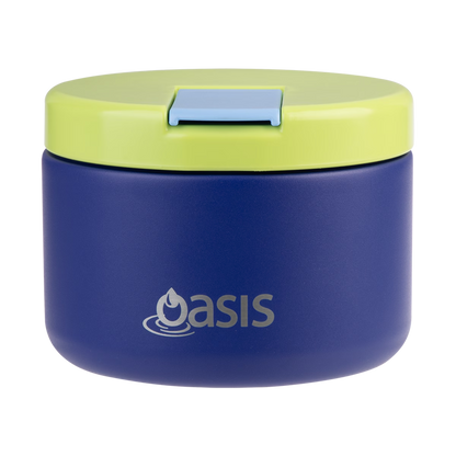 Double Wall Insulated Food Flask 300ml (Peacock Blue)