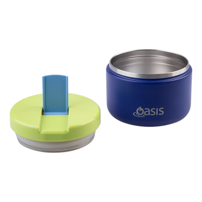 Double Wall Insulated Food Flask 300ml (Peacock Blue)