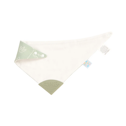 Reversible Teether Bandana Bib - Sage Dino