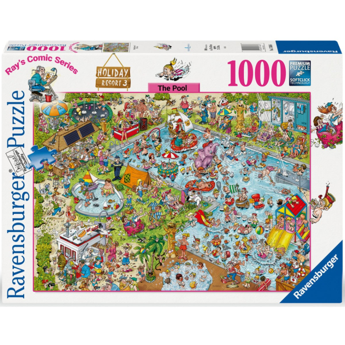 1000 pc Puzzle - Holiday Resort 3 - The Pool