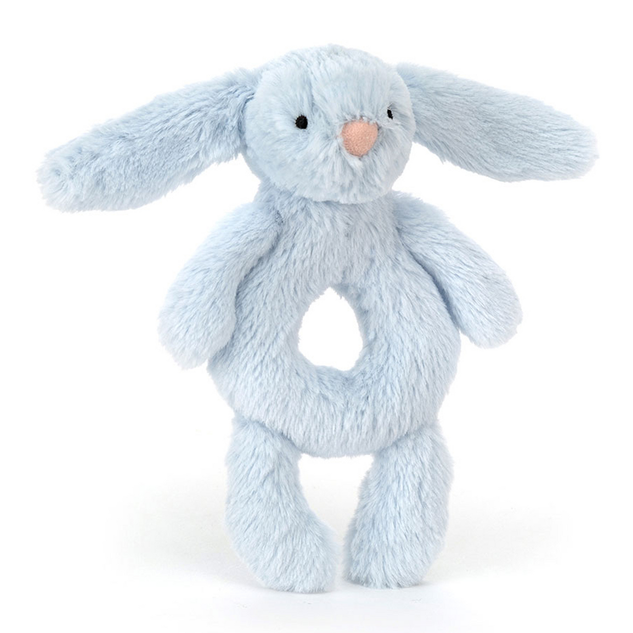 Bashful Bunny Ring Rattle Baby Blue