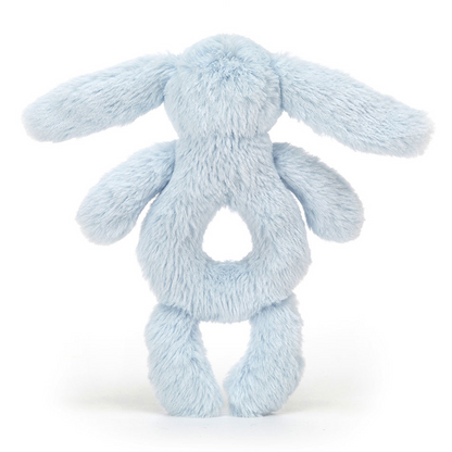 Bashful Blue Bunny Ring Rattle