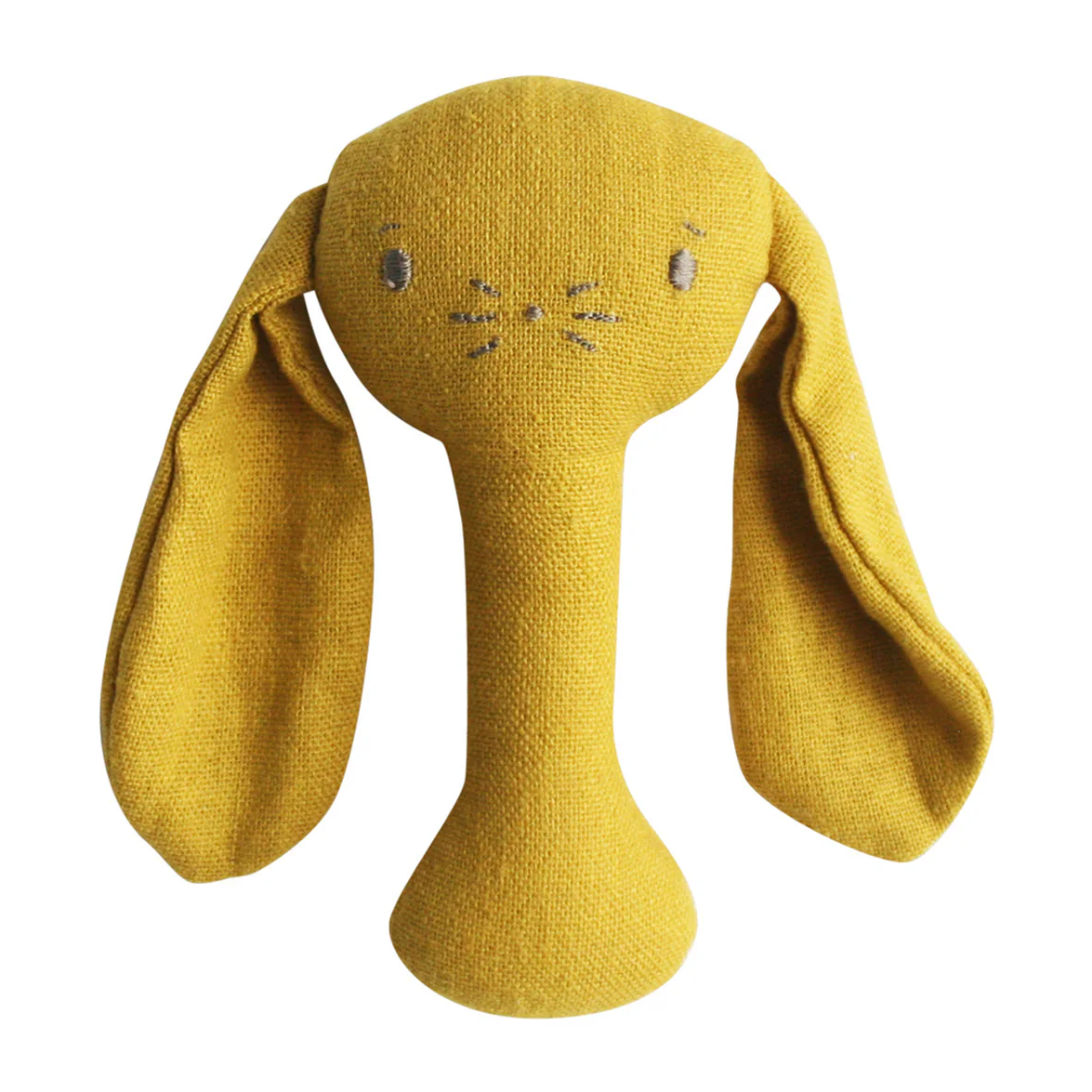 Bobby Bunny Stick Rattle - Butterscotch Linen