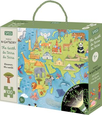 100pc Night and Day Puzzle - Dinosaurs