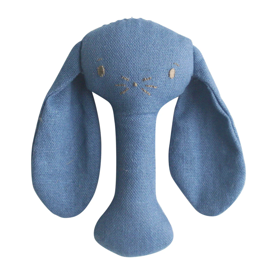 Bobby Bunny Stick Rattle - Chambray Linen