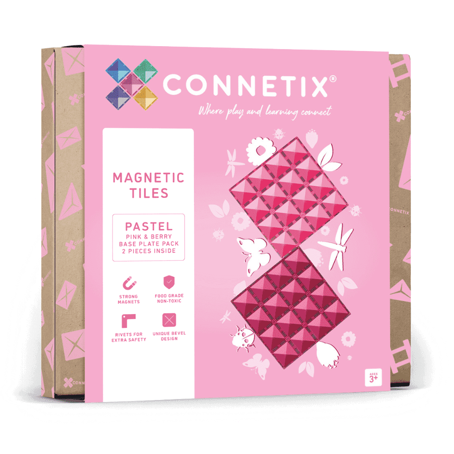 Connetix Pink and Berry Base Plate Pack (2 pc)