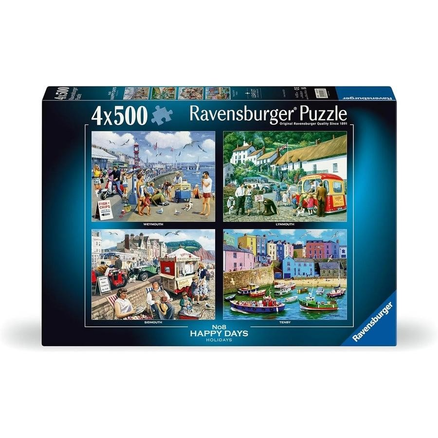 4 x 500 pc Puzzles - Happy Days No. 8 Holidays