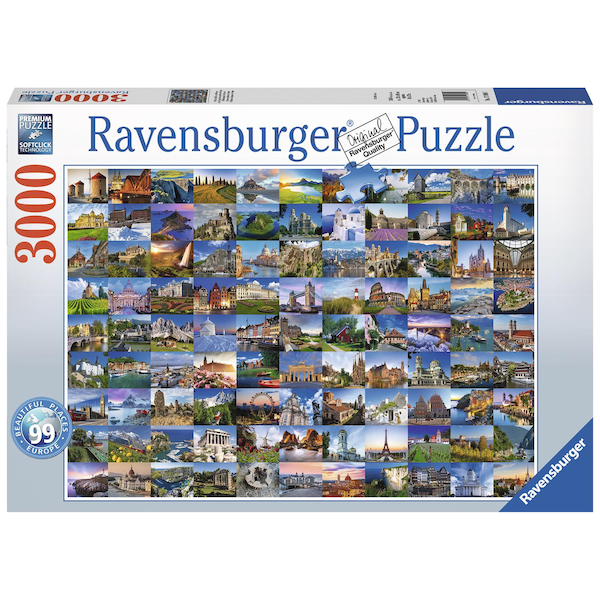 3000 pc Puzzle - 99 Beautiful Places of Europe