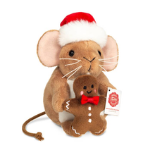 Christmas Mouse with Gingerbread Man - 11cm