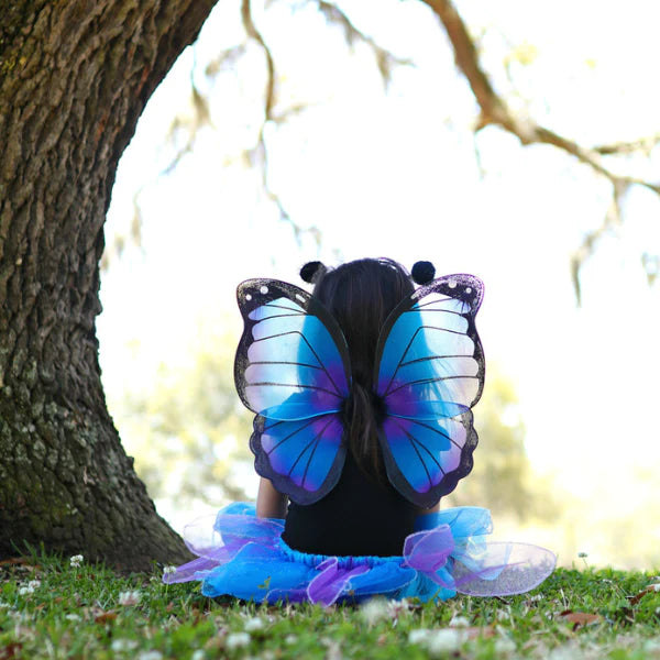 Midnight Butterfly Tutu with Wings & Headband - Size 4-6