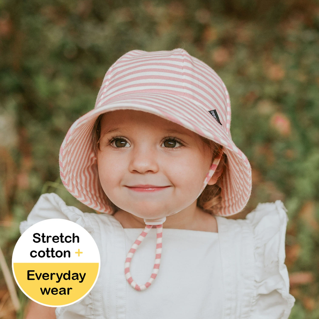 Toddler Bucket Sun Hat - Pink Stripe