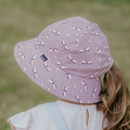 Ponytail Bucket Sun Hat - Dragonfly