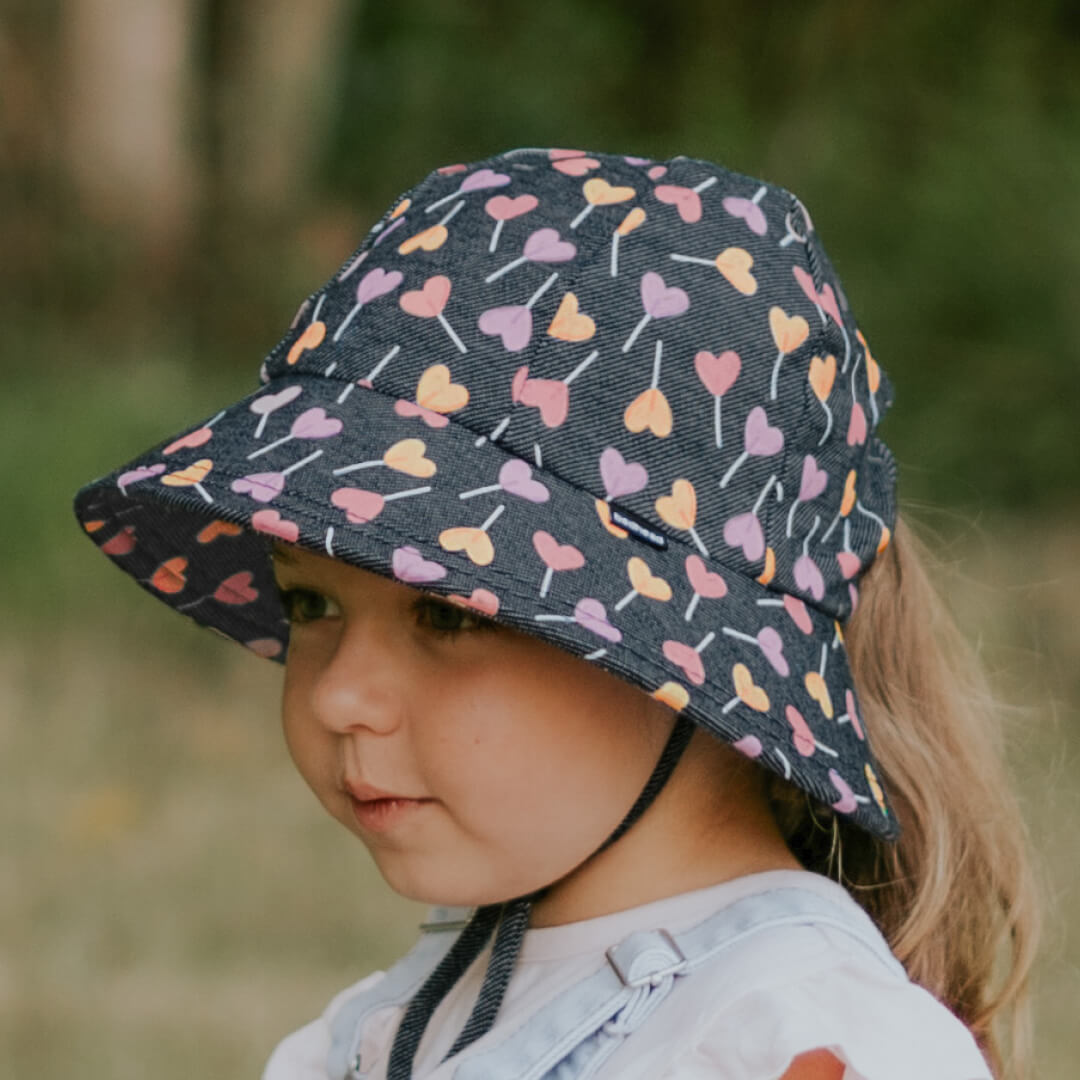 Ponytail Bucket Sun Hat - Lollipop