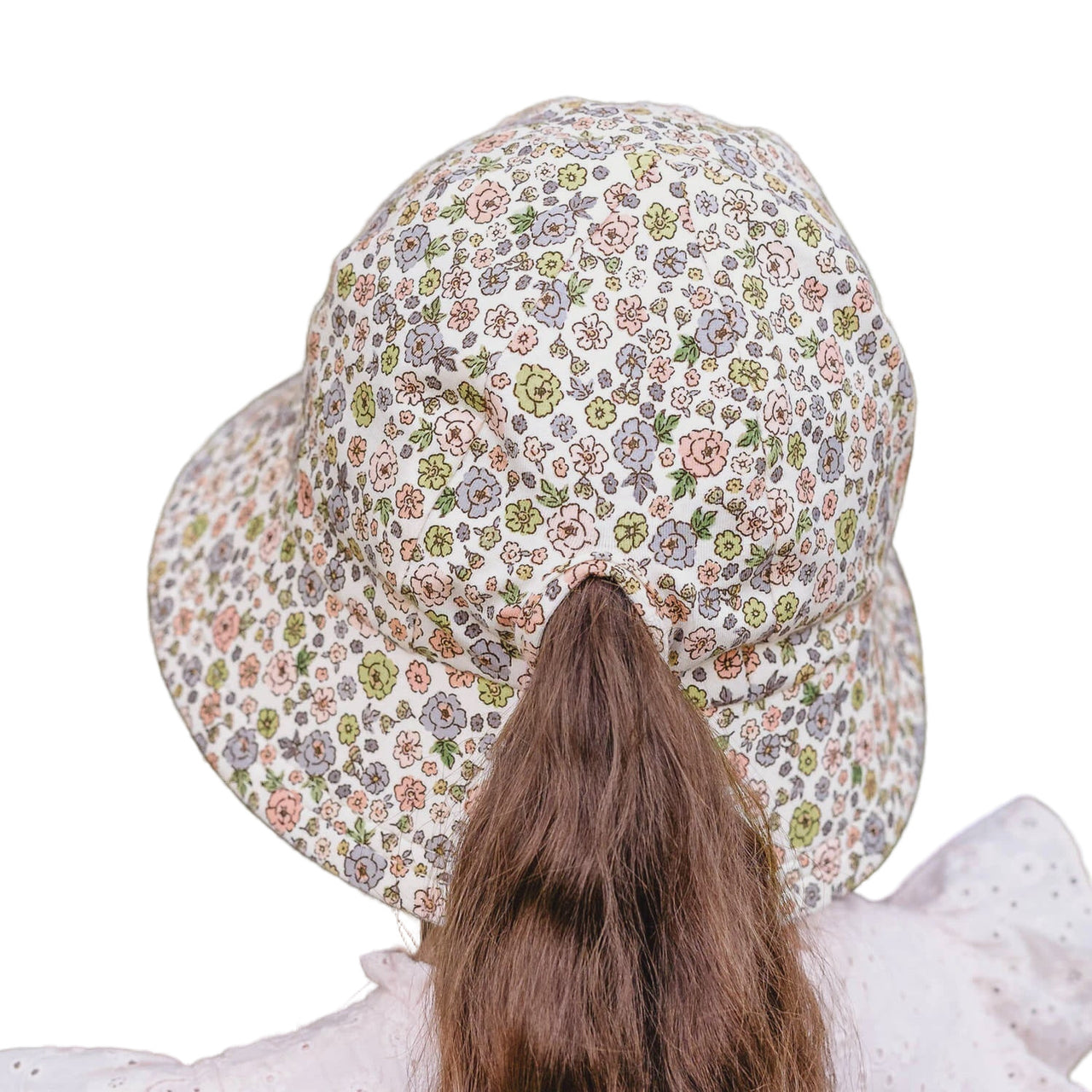 Ponytail Bucket Sun Hat - Floret