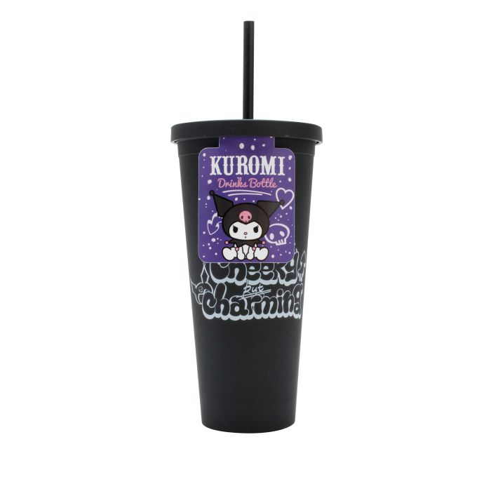 Kuromi Cup With Straw