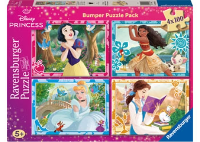 4 x 100 pc Puzzle Bumper Pack - Disney Princess