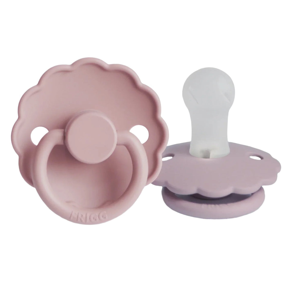 Daisy Silicone Pacifier Set of 2 - Baby Pink & Soft Lilac